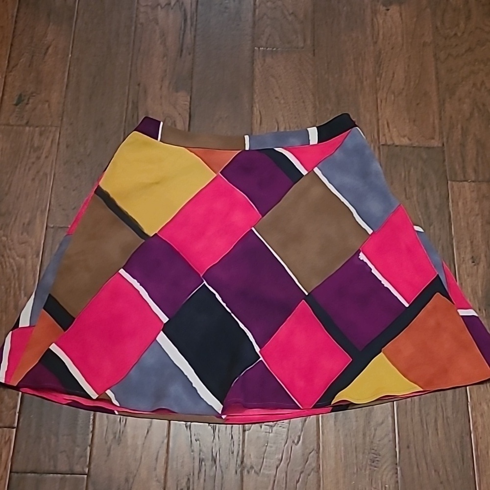Ann Taylor Loft colorful abstract skirt size 12